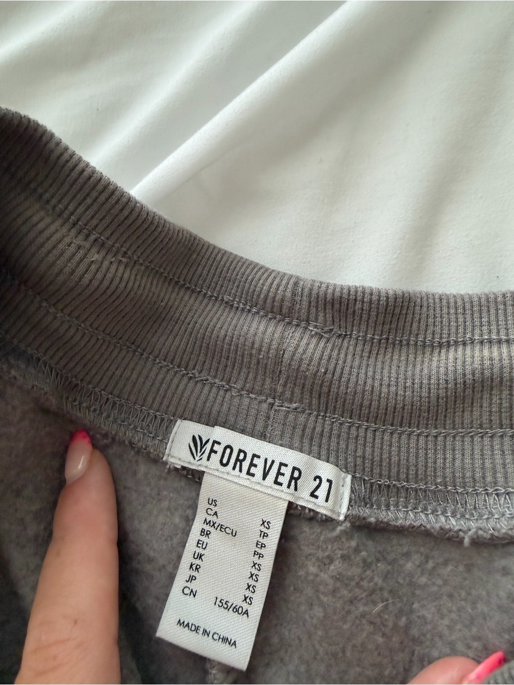 Forever 21 Gray Wide Leg Drawstring Pants - Picture 2 of 3